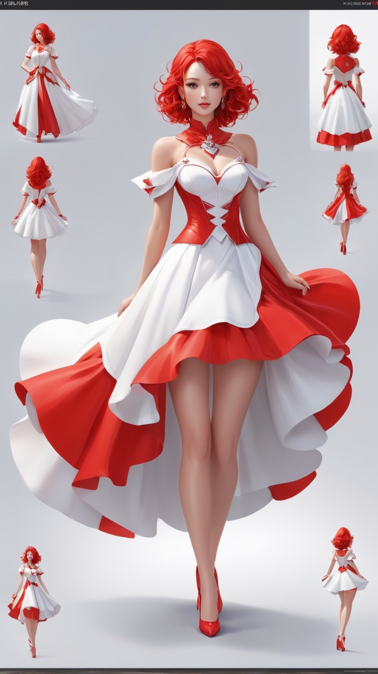 A beautiful modern girl character