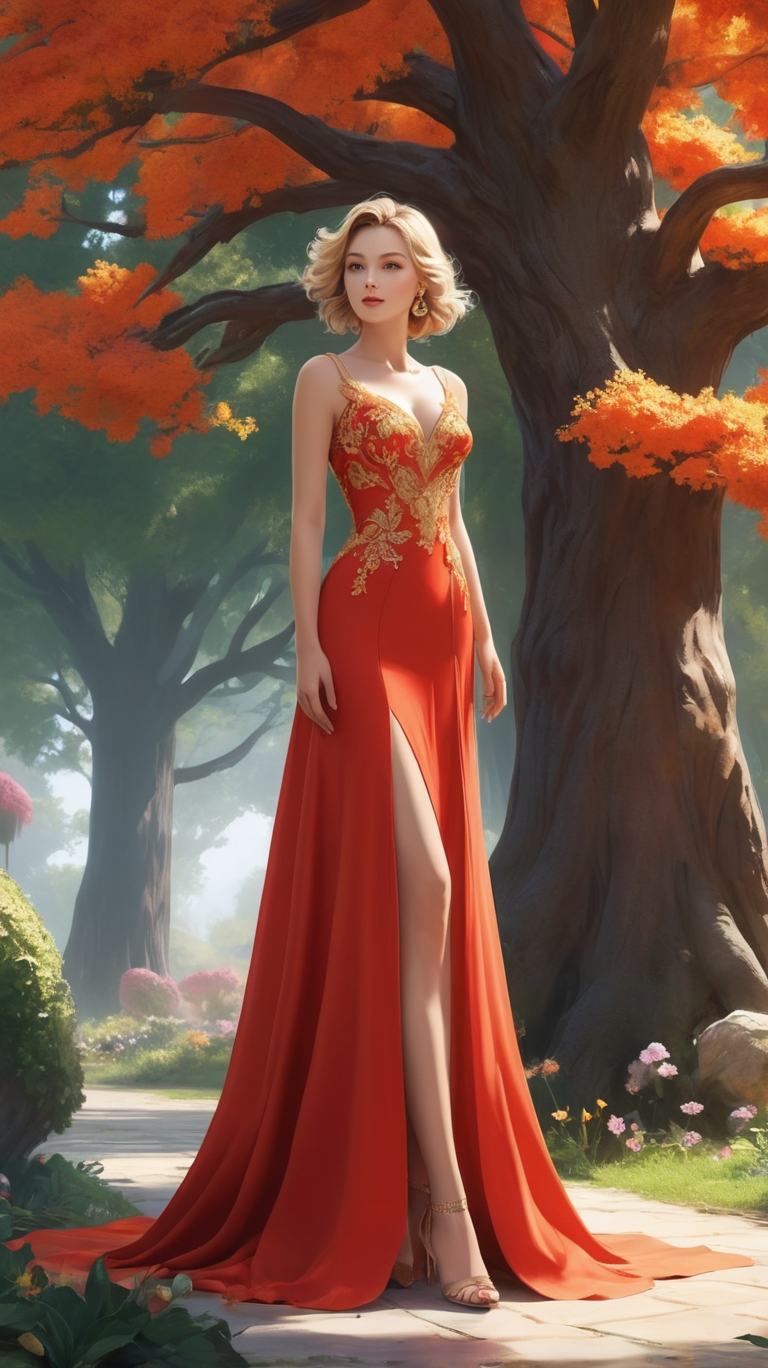 Lonely girl in the Forest