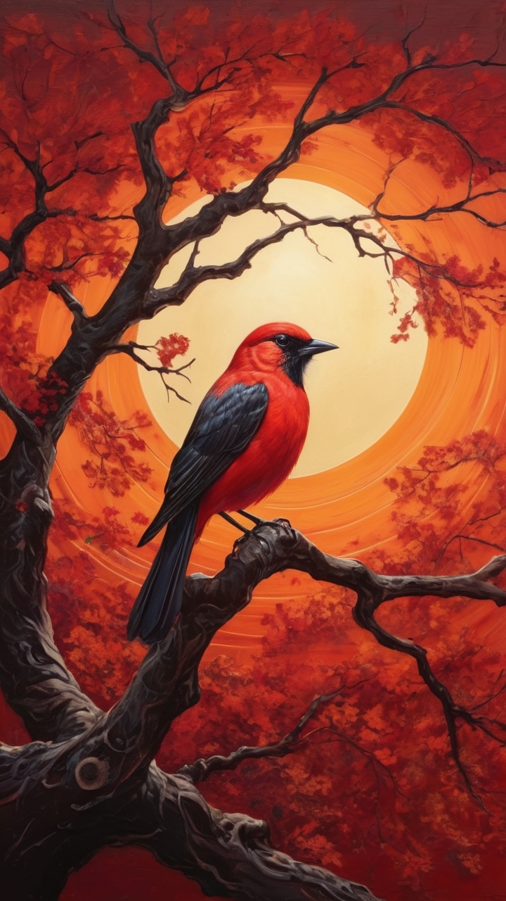 A black and red bird