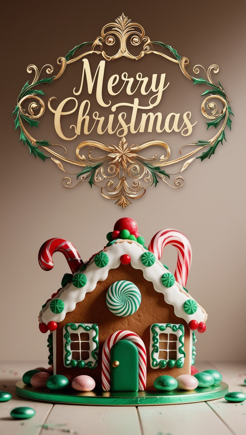 Gingerbread home Christmas Wallpapers